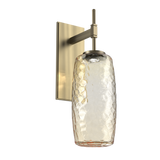 Vessel Tempo Sconce Heritage Brass Amber By Hammerton