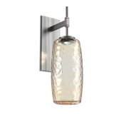 Vessel Tempo Sconce Satin Nickel Amber By Hammerton