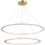 Victoria 2 Tier Chandelier Large Brushed Gold By Matteo - Front View1