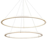 Victoria 2 Tier Chandelier Large Brushed Gold By Matteo - Front View2