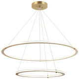 Victoria 2 Tier Chandelier Medium Brushed Gold By Matteo - Front View1