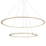 Victoria 2 Tier Chandelier Medium Brushed Gold By Matteo - Front View2