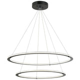 Victoria 2 Tier Chandelier Small Black By Matteo - Front View