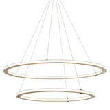 Victoria 2 Tier Chandelier Small Brushed Gold By Matteo - Front View1