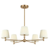 Vilera Five Light Chandelier Satin Brass By Generation Lighting Main View 2