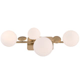 Vine Vanity Light 4 Lights Gold By Eurofase Front View 1