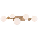 Vine Vanity Light 5 Lights Gold By Eurofase Front View