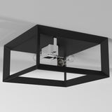 Vineyard Flush Mount Black Chrome By Artcraft Lifestyle View