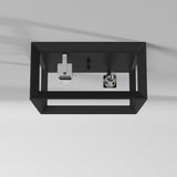 Vineyard Flush Mount Black Chrome By Artcraft Side View