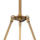 Vintage Brass/Alabaster Dahlia Chandelier by Alora Lighting Details