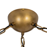Vintage Brass/Cloudy Glass 10inch Petra Chandelier by Alora Lighting Details