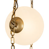 Vintage Brass/Cloudy Glass 10inch Petra Chandelier by Alora Lighting Details