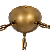 Vintage Brass/Cloudy Glass 12inch Petra Chandelier by Alora Lighting Details