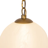 Vintage Brass/Cloudy Glass 12inch Petra Chandelier by Alora Lighting Details