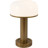 Vintage Brass/Glossy Glass 6inch Vienna Table Lamp by Alora Lighting