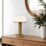 Vintage Brass/Glossy Glass 6inch Vienna Table Lamp by Alora Lighting