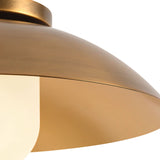 Vintage Brass/Matte Opal Glass 6inch Umbra Semi-Flush Mount by Kuzco Lighting Details