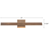 Vintage Brass 23inch Galleria Wall Sconce by Kuzco Dimensions