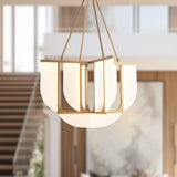 Vintage Brass 29inch Anders Chandelier by Alora Lighting