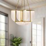 Vintage Brass 29inch Anders Chandelier by Alora Lighting
