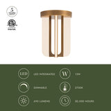 Vintage Brass 8inch Anders Semi-Flush Mount by Alora Lighting Light Source