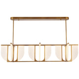 Vintage Brass Anders Linear Pendant by Alora Lighting