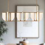 Vintage Brass Anders Linear Pendant by Alora Lighting