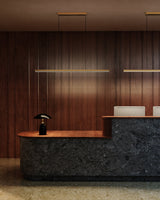 Vintage Brass Drift Linear Pendant by Kuzco Lighting