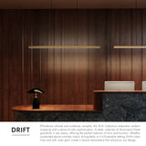 Vintage Brass Drift Linear Pendant by Kuzco Lighting