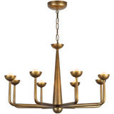 Vintage Brass Spade Chandelier by Alora Lighting