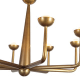 Vintage Brass Spade Chandelier by Alora Lighting Details