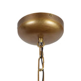Vintage Brass Spade Chandelier by Alora Lighting Details