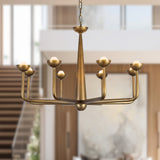 Vintage Brass Spade Chandelier by Alora Lighting
