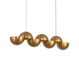 Vintage Brass Void Linear Pendant by Kuzco Lighting