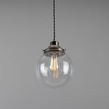 Virginia Globe Pendant - Antique Silver