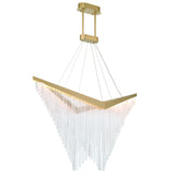 Vivien LED Chandelier Medium Gold By Eurofase Side View