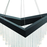 Vivien LED Chandelier Small Black By Eurofase Detailed View