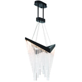 Vivien LED Chandelier Small Black By Eurofase Side View