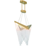 Vivien LED Chandelier Small Gold By Eurofase Side View