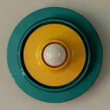 Voila Wall Sconce Petrol Green Yellow By Ferroluce - Lifestyle View