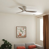 Volos 54” Ceiling Fan Brushed Nickel By Kichler - Lifestyle View