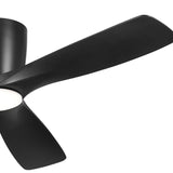Volos 54” Ceiling Fan Satin Black By Kichler - Side View