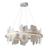 Volterra Circular Chandelier White By Hubbardton Forge