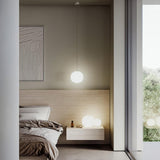 Glossy White Volum Table Lamp by Lodes in Bedroom