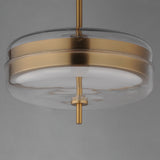 Voto LED Pendant Natural Aged Brass By ET2 - Front View