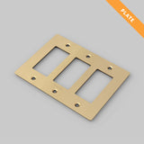 Wall Plate Metal Brass 3G By Buster And Punch