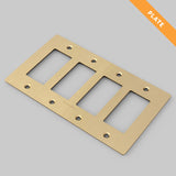 Wall Plate Metal Brass 4G By Buster And Punch