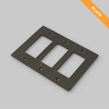 Wall Plate Metal Smoke Bronze 3G By Buster And Punch