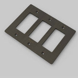 Wall Plate Metal Smoked Bronze 3G By Buster And Punch