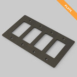 Wall Plate Metal Smoked Bronze 4G By Buster And Punch
